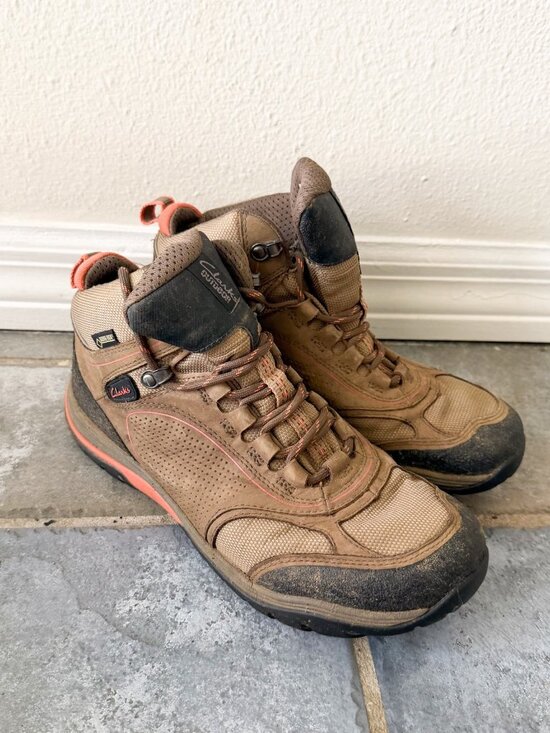 Clarks Gore-Tex Hiking Boots Tan Brown Waterproof Trail Shoes Men’s 9 main image 5